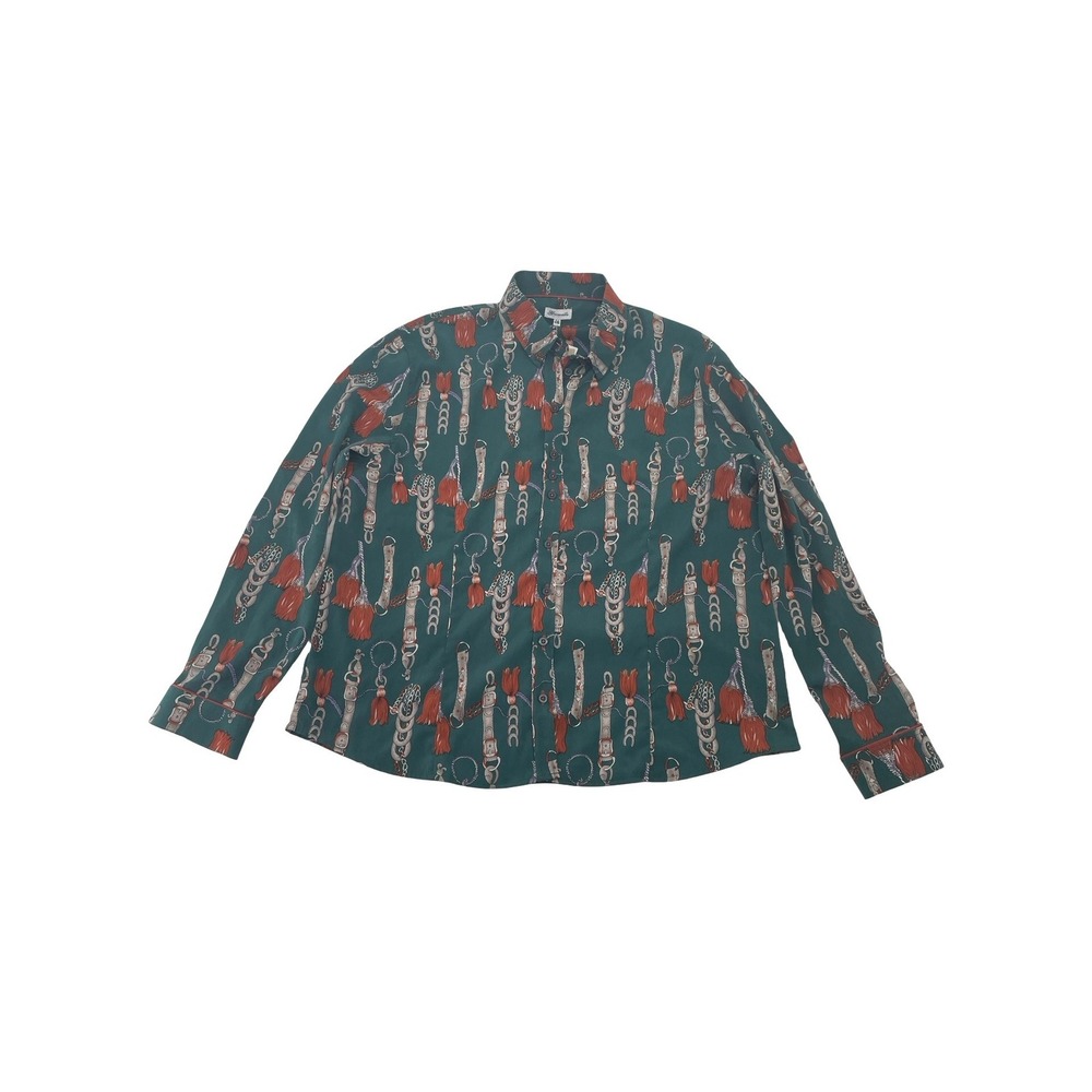 Grenouille Shirt Bridle Design Shaped Fit 46 Green New